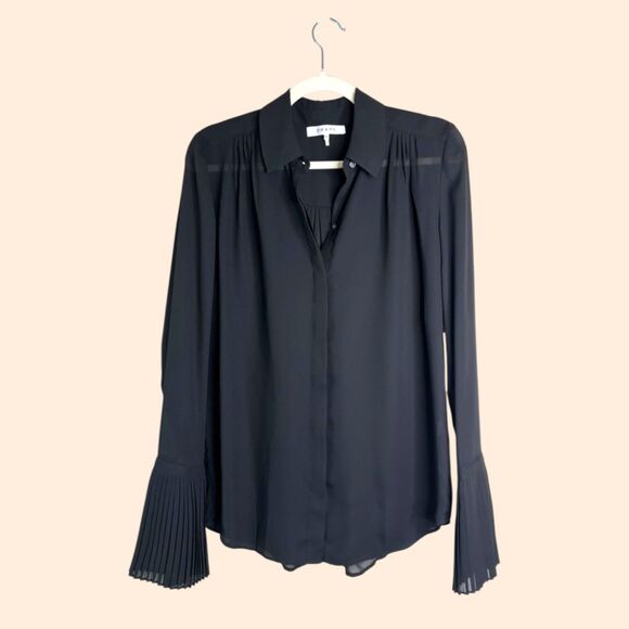 Frame Pintuck Chiffon Blouse - Picture 2 of 7